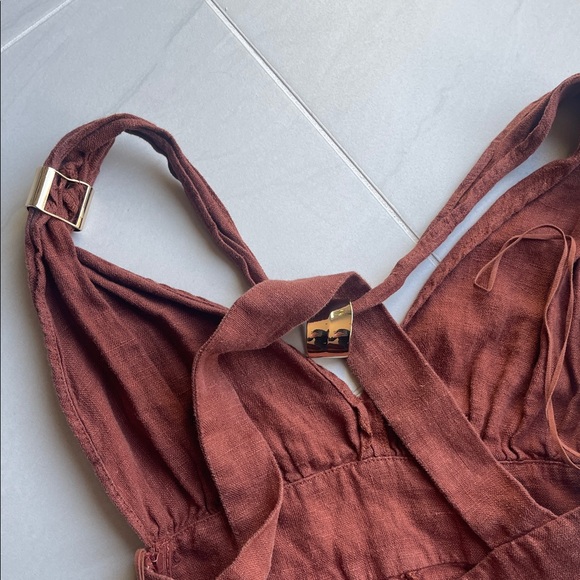 Zara Brown Backless Dress - Picture 8 of 8